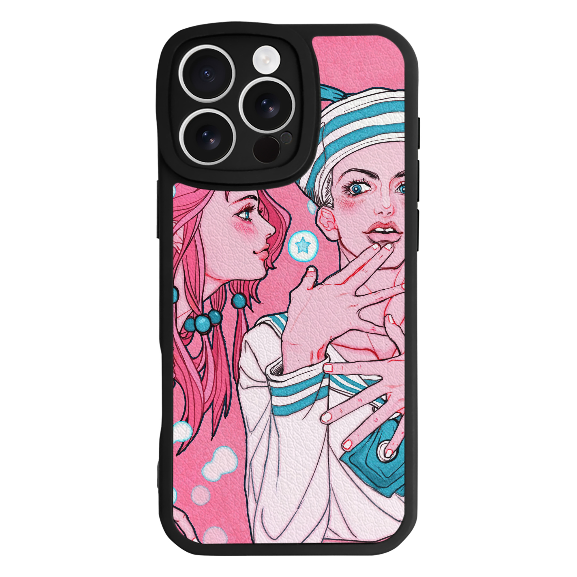 （画像用） ジョジョの奇妙な冒険 JoJo's Bizarre Adventure 【iPhone 16シリーズ対応】シリコンスマホケース（レザー調） 材質：シリコン